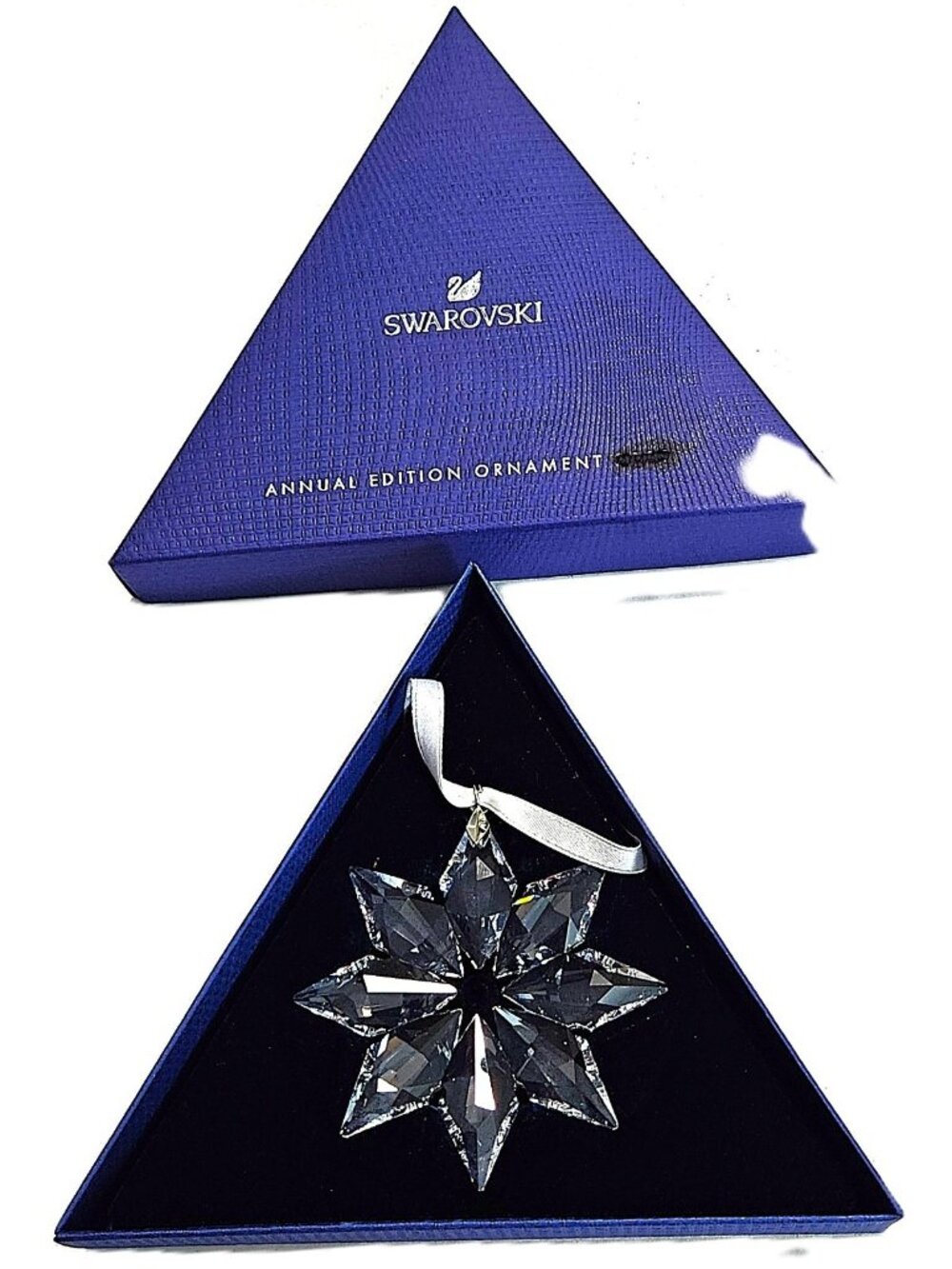 Swarovski Annual Edition 2013 Crystal Star Christmas Ornament w/ Blue Box